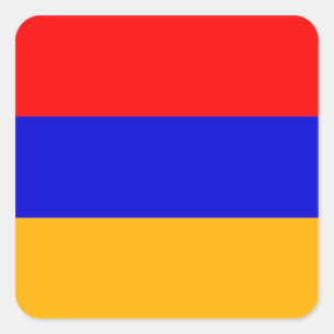 Armeense vlag vierkante sticker