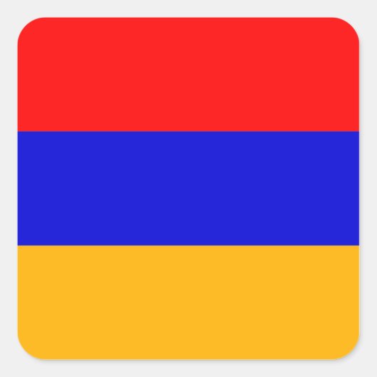 Armeense vlag vierkante sticker (Voorkant)