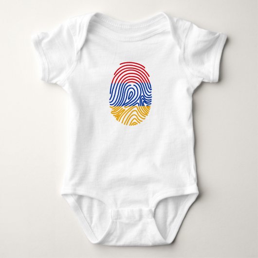 Armeense vlag Vingerprint Romper (Voorkant)