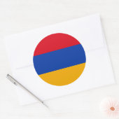 Armeense vlag, vlag van Armenië Ronde Sticker (Envelop)
