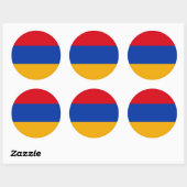 Armeense vlag, vlag van Armenië Ronde Sticker (Vel)