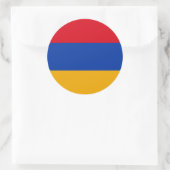 Armeense vlag, vlag van Armenië Ronde Sticker (Tas)