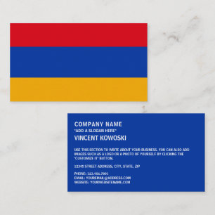 Armeense vlag, vlag van Armenië Visitekaartje