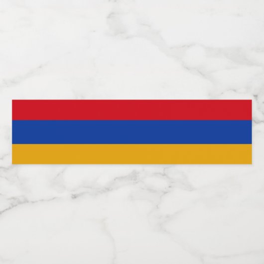 Armeense vlag waterfles etiket (Enkel label)