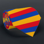 Armeense vlagkleuren stropdas<br><div class="desc">Armeense vlag Gold Blue Red strepen</div>