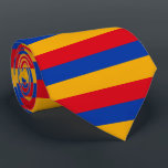 Armeense vlagkleuren stropdas<br><div class="desc">Armeense vlag Gold Blue Red strepen</div>