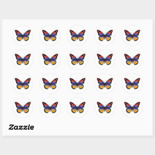 Armeense vlindermonarchvlag ronde sticker