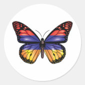Armeense vlindermonarchvlag ronde sticker (Voorkant)