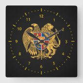 Armeense wapenschild Wandklok (Voorkant)