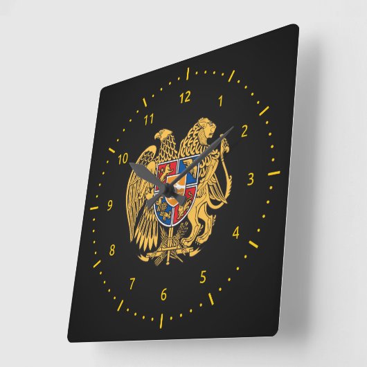 Armeense wapenschild Wandklok (Hoek)