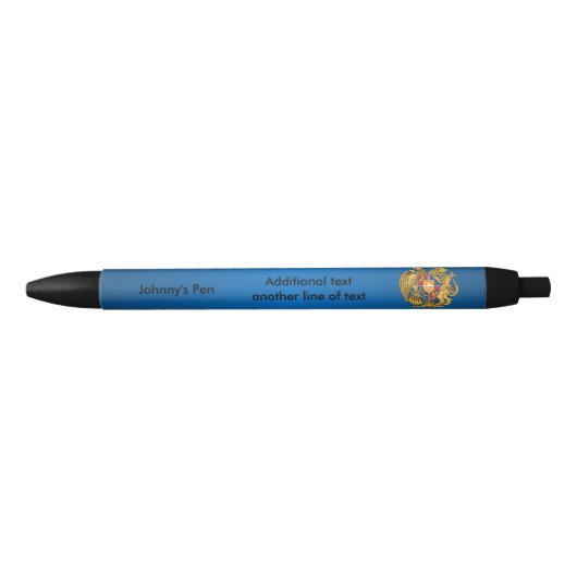 Armeense wapenschild zwarte inkt pen (Voorkant)
