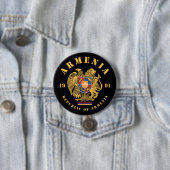 Armeense wapenstilstand ronde button 7,6 cm (In situ)