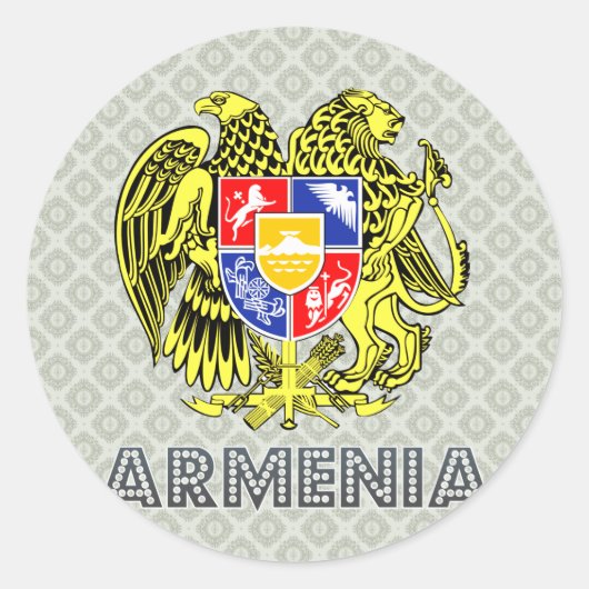 Armeense wapenstilstand ronde sticker (Voorkant)