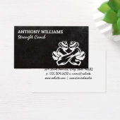 Armen buigen met halters  visitekaartje (Bureau)