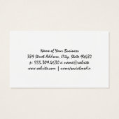 Armen buigen met halters  visitekaartje (Achterkant)