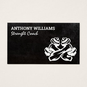 Armen buigen met halters  visitekaartje