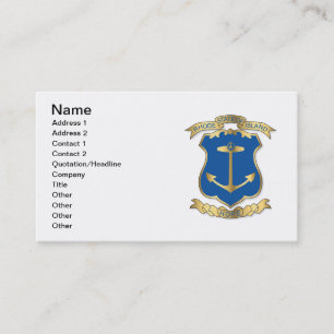 Armen van de staat Rhode Island Visitekaartje