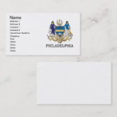 Armen van de stad Philadelphia Visitekaartje (Voorkant / Achterkant)