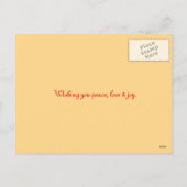 Armen vol vreugde - Kerstgroet briefkaart (Achterkant)