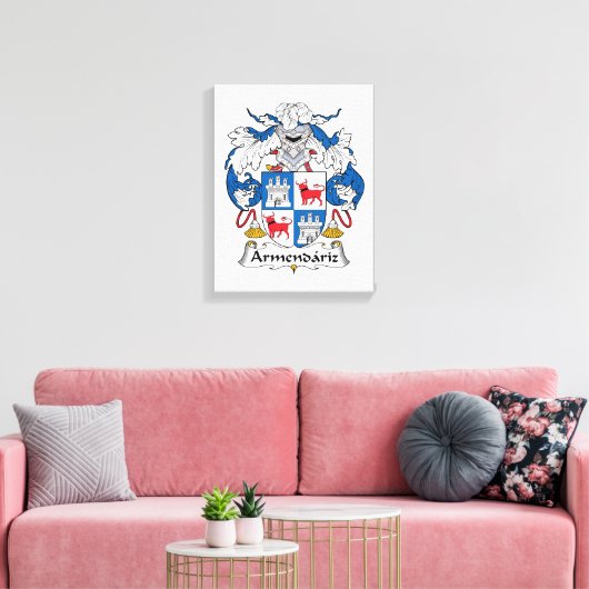 Armendariz Family Crest Canvas Afdruk (Insitu (Woonkamer))