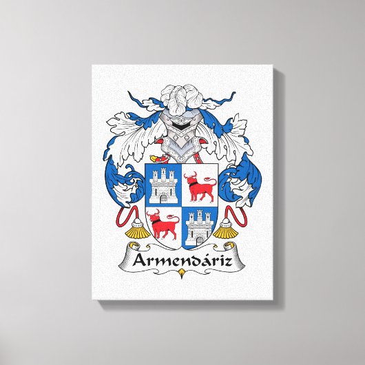 Armendariz Family Crest Canvas Afdruk (Voorkant)