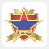 Armenia Crest Vierkante Sticker (Voorkant)