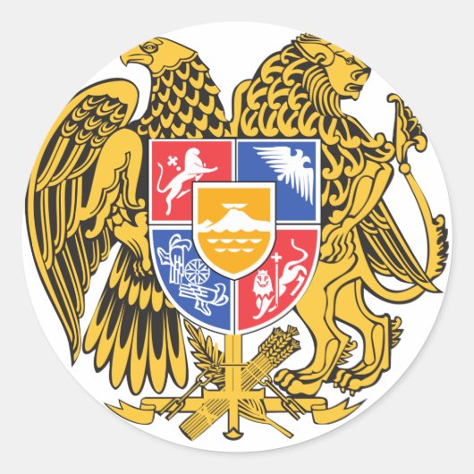 armenia emblem ronde sticker (Voorkant)