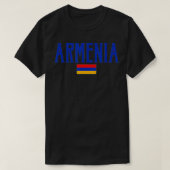 Armenia Flag  Blue Tet T-shirt (Design voorkant)