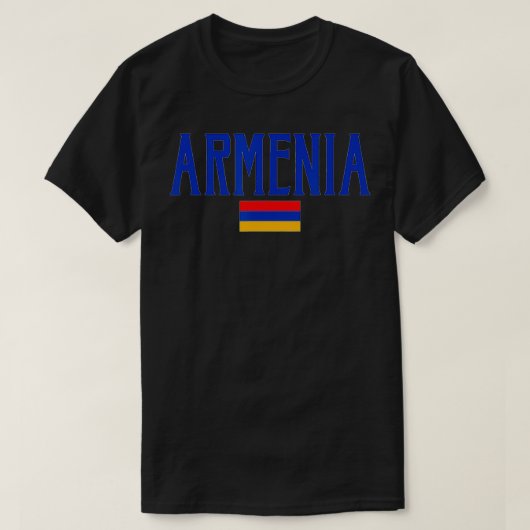 Armenia Flag  Blue Tet T-shirt (Design voorkant)