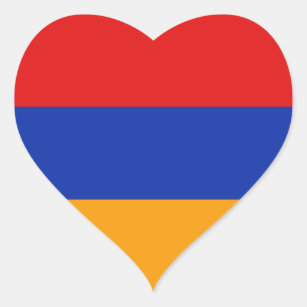 Armenia Flag Heart Sticker