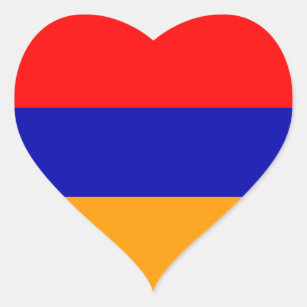 Armenia Flag Heart Sticker