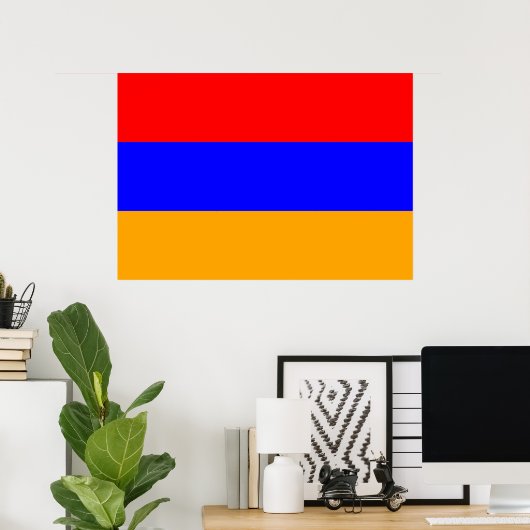 Armenia Flag Poster (Thuiskantoor)