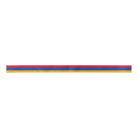 Armenia Flag Ribbon Satijnen Lint (Voorkant)