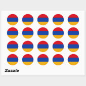 Armenia Flag Ronde Sticker (Vel)