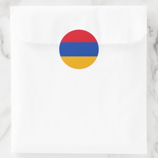 Armenia Flag Ronde Sticker (Tas)