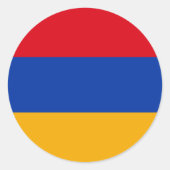 Armenia Flag Ronde Sticker (Voorkant)