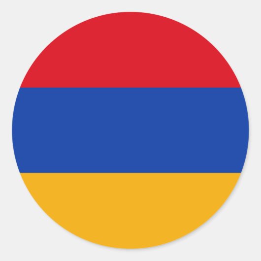 Armenia Flag Ronde Sticker (Voorkant)