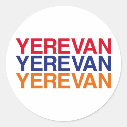 ARMENIA Flag Ronde Sticker (Voorkant)