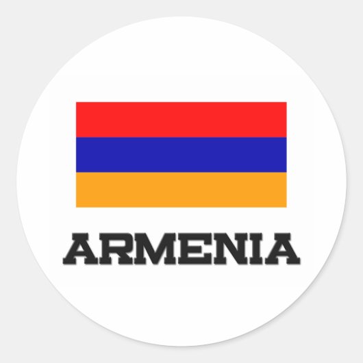 Armenia Flag Ronde Sticker (Voorkant)