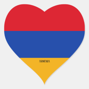 Armenia Flag Splendid Patriotic Heart Sticker
