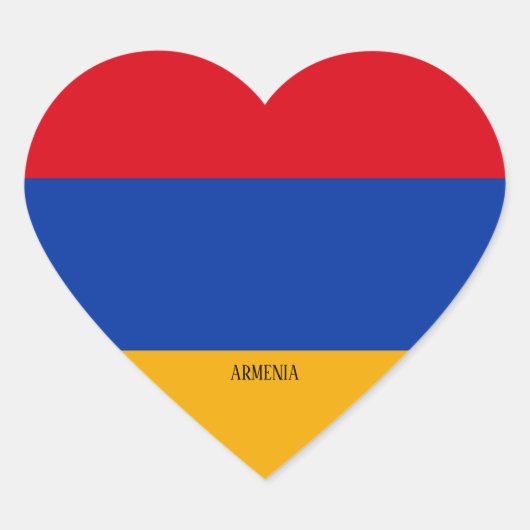 Armenia Flag Splendid Patriotic Heart Sticker (Voorkant)