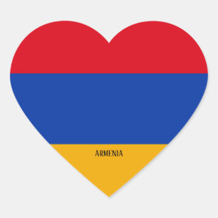 Armenia Flag Splendid Patriotic Heart Sticker