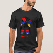 Armenia Girl Armenian girl Armenia woman flag 1 T-shirt (Voorkant)