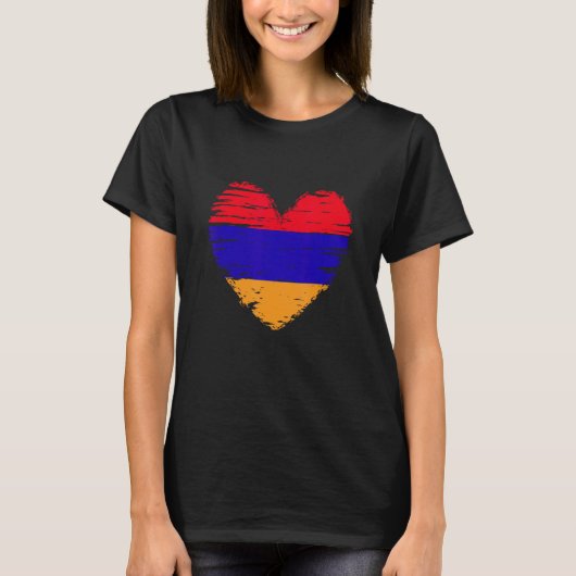 Armenia Heart Armeense vlag Armeense trots 1 T-shirt (Voorkant)