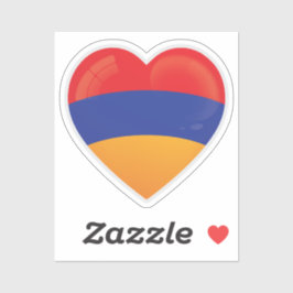 Armenia Love Flag Sticker
