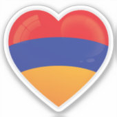 Armenia Love Flag Sticker (Voorkant)