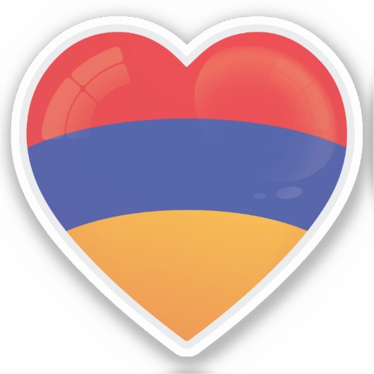 Armenia Love Flag Sticker (Voorkant)