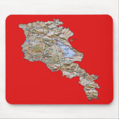 Armenia Map Mousepad Muismat (Voorkant)