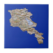 Armenia Map Tile Tegeltje (Voorkant)