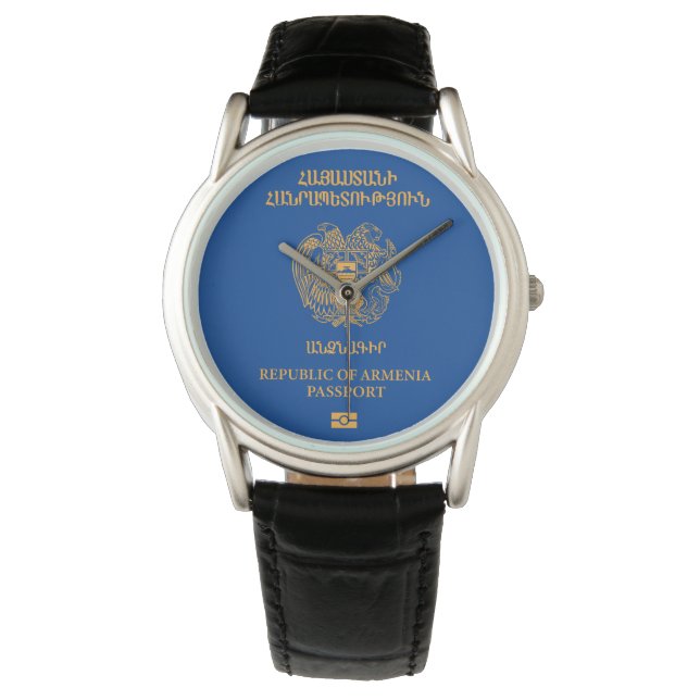Armenia passport wristwatch horloge (Voorkant)